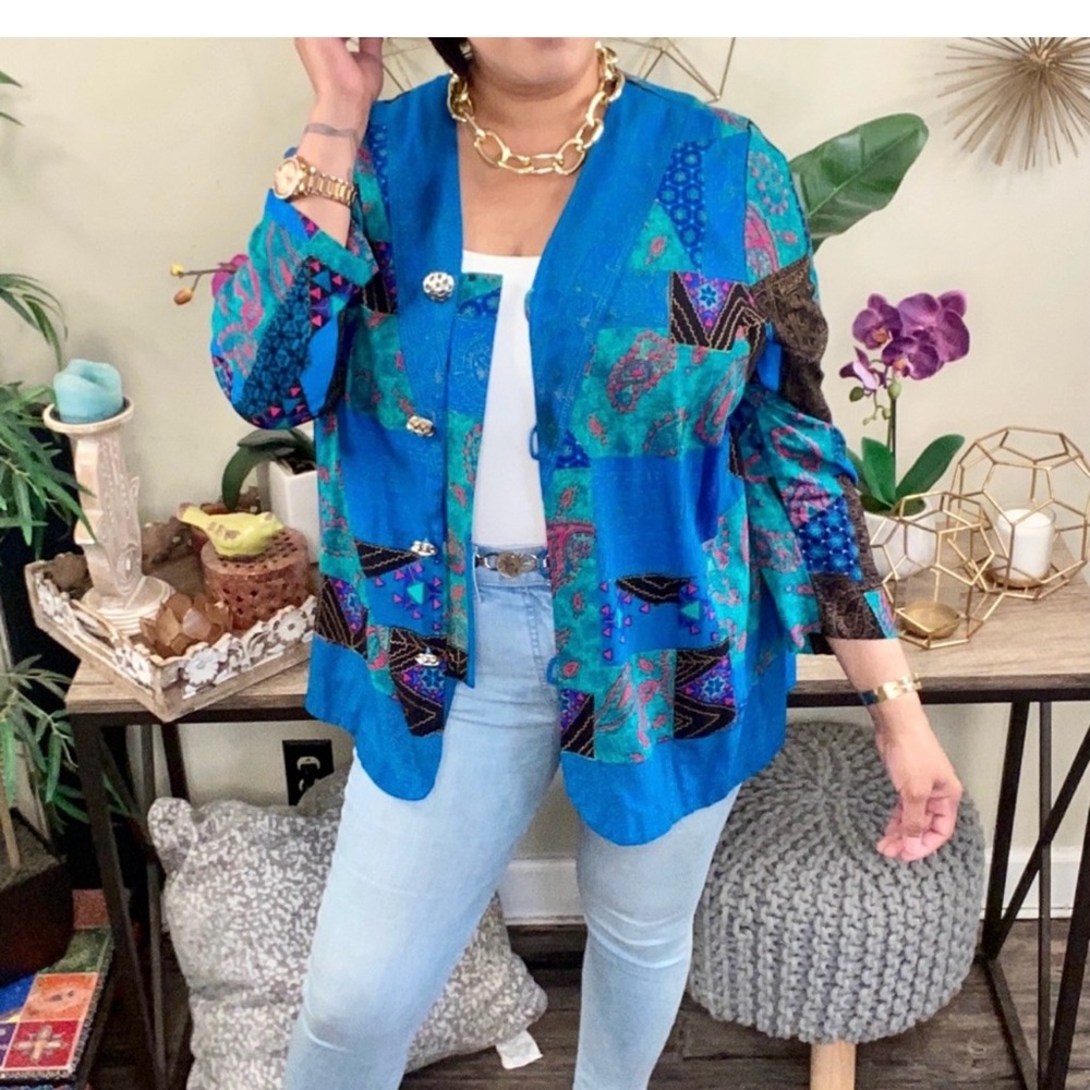 Vintage Multi Pattern Jacket - image 2